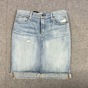 NWT Able Light Blue Denim Skirt with Frye Hem